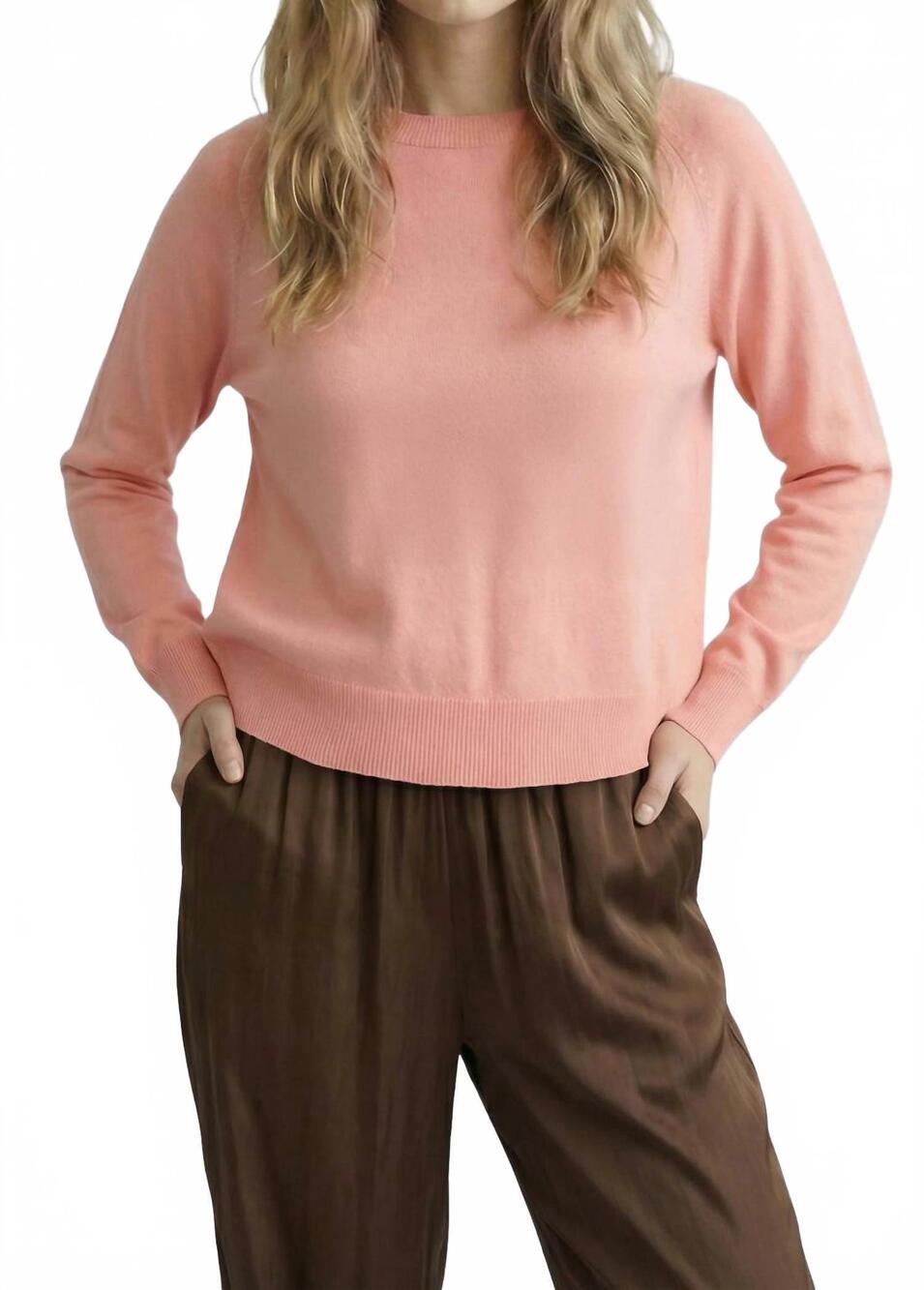 NEW ESQUALO heidi crewneck sweater in coral